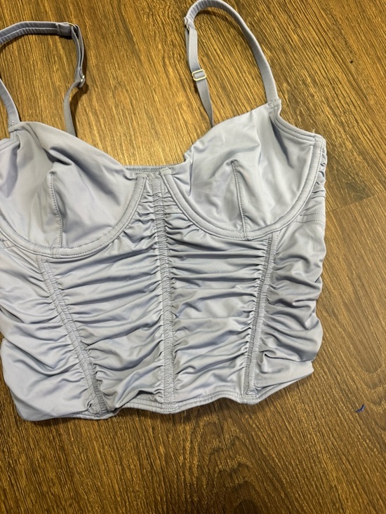 Gilly Hicks Womens Ruched Babydoll Corset Top Sz S Y2K Coquette Fairy Milkmaid - Picture 3 of 8